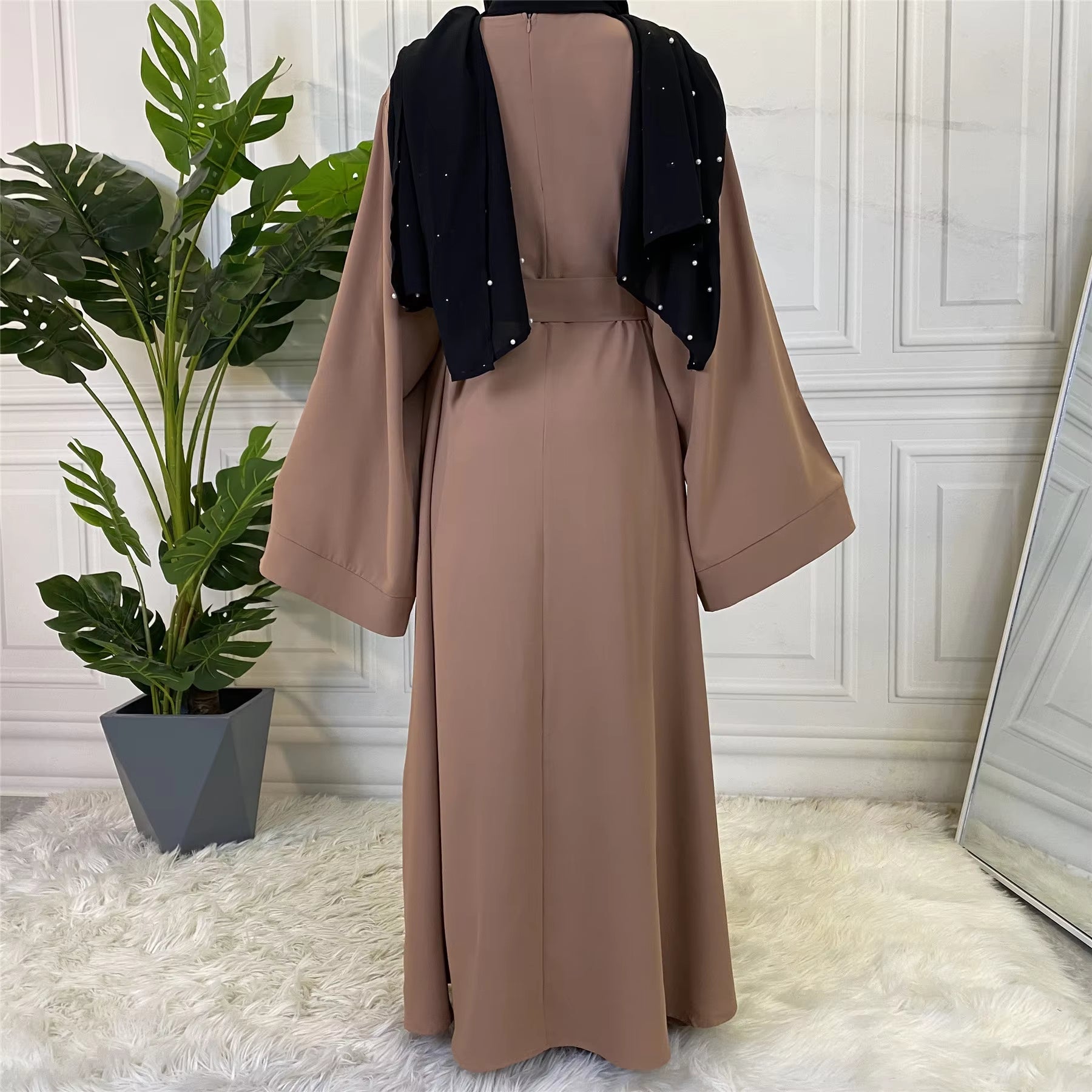 Muslim Fashion Hijab Dubai Abaya Long Dresses Women with Sashes Islam Clothing Abaya African Dresses for Women Musulman Djellaba