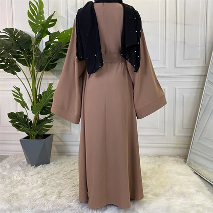 Muslim Fashion Hijab Dubai Abaya Long Dresses Women with Sashes Islam Clothing Abaya African Dresses for Women Musulman Djellaba