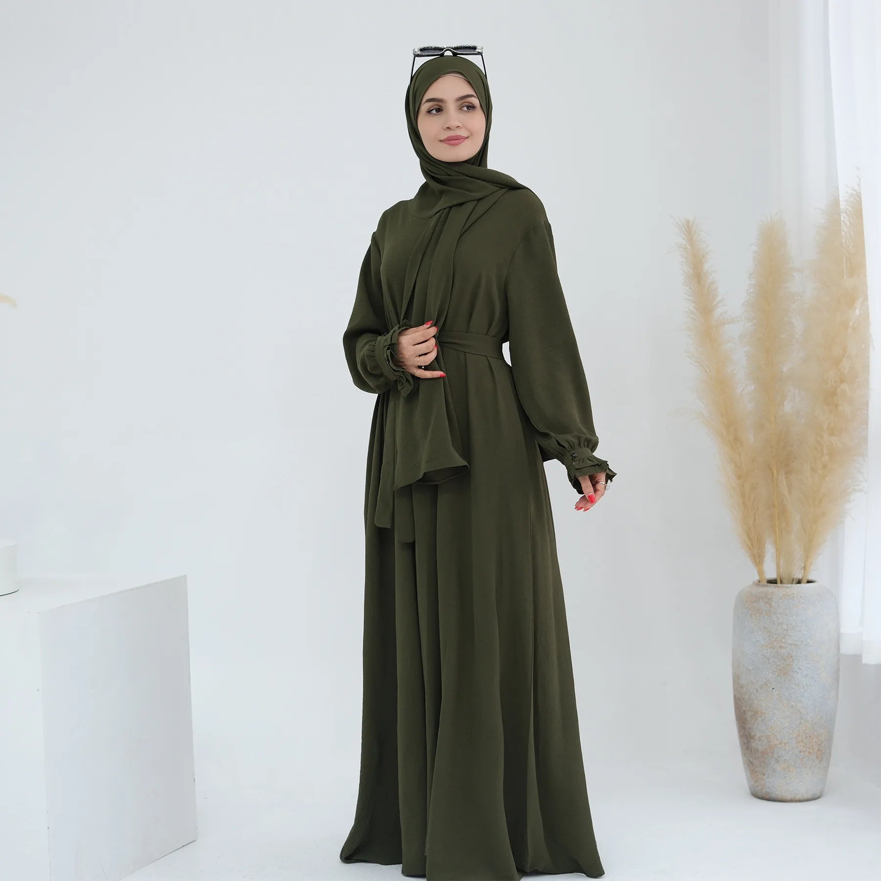 Ramadan Eid Dubai Khimar Abaya Islam Muslim Hijab Dress Prayer Clothes for Women Robe Musulmane Femme Vestido Djellaba Jalabiya