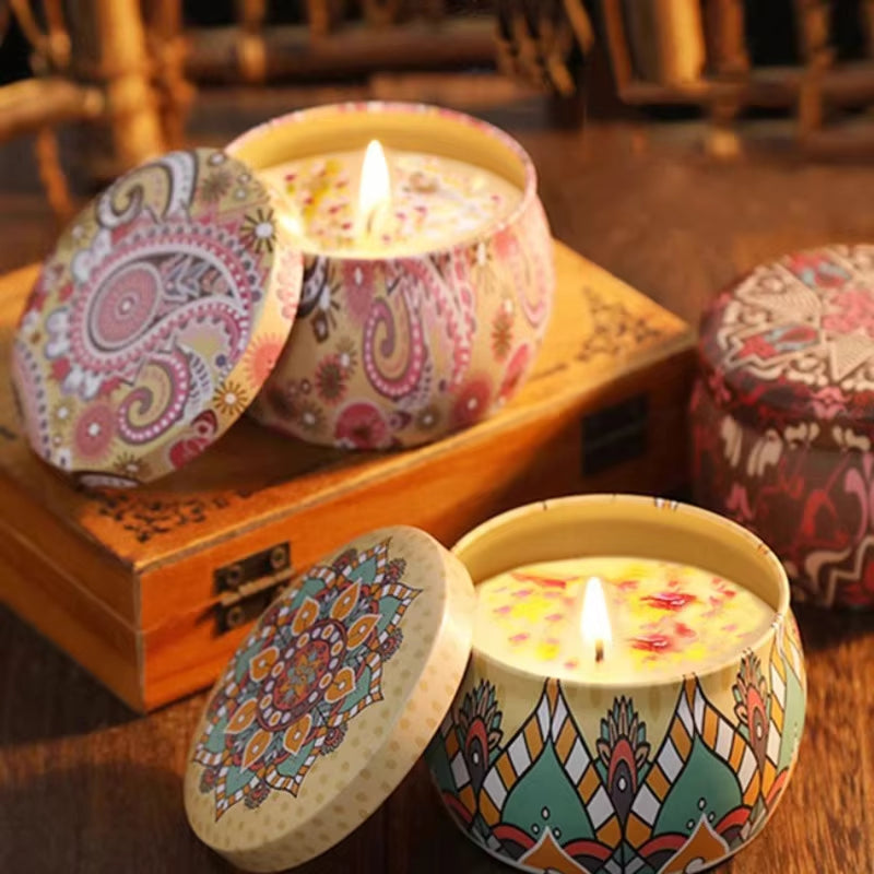ScentedSoy Wax Candle with Lid – Floral Scent | Reusable Arabian Jar | Perfect for Gifting