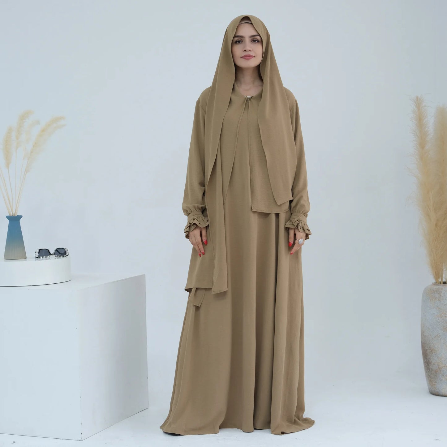 Ramadan Eid Dubai Khimar Abaya Islam Muslim Hijab Dress Prayer Clothes for Women Robe Musulmane Femme Vestido Djellaba Jalabiya
