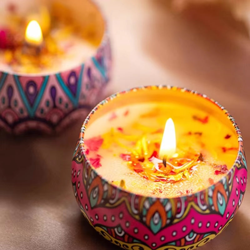 ScentedSoy Wax Candle with Lid – Floral Scent | Reusable Arabian Jar | Perfect for Gifting
