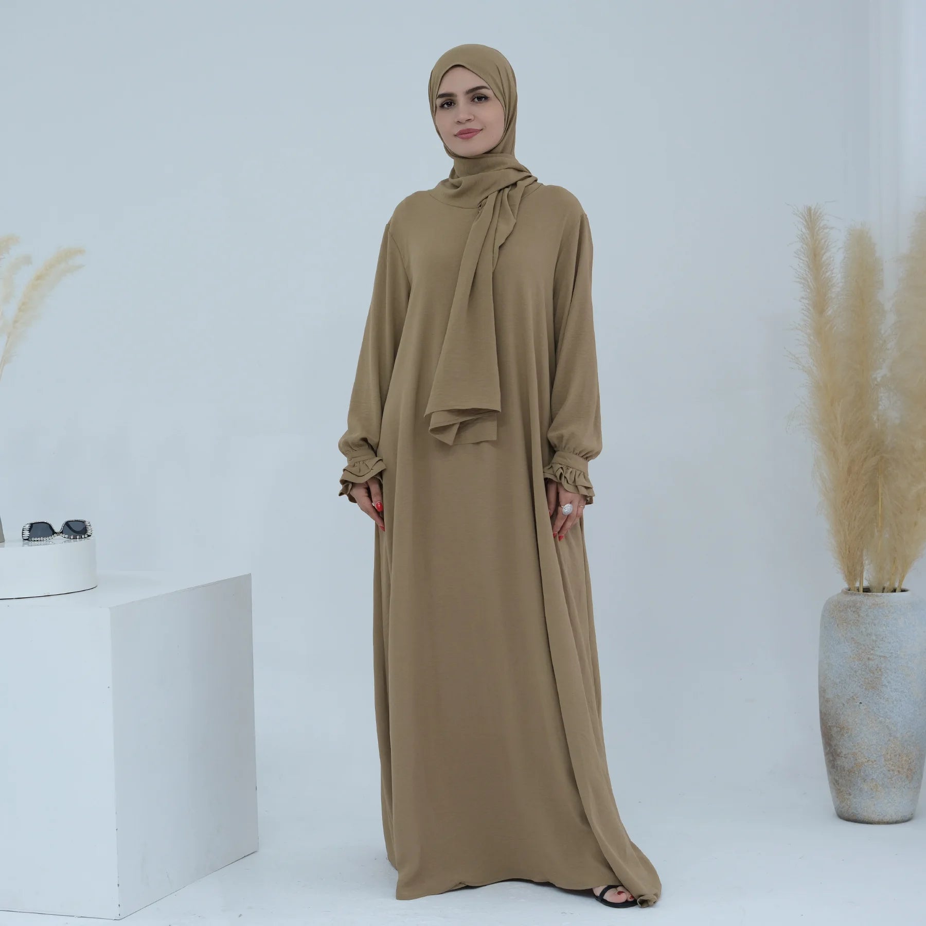 Ramadan Eid Dubai Khimar Abaya Islam Muslim Hijab Dress Prayer Clothes for Women Robe Musulmane Femme Vestido Djellaba Jalabiya