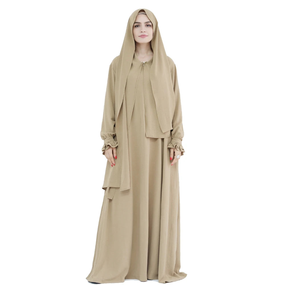 Ramadan Eid Dubai Khimar Abaya Islam Muslim Hijab Dress Prayer Clothes for Women Robe Musulmane Femme Vestido Djellaba Jalabiya