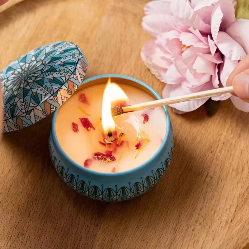 ScentedSoy Wax Candle with Lid – Floral Scent | Reusable Arabian Jar | Perfect for Gifting