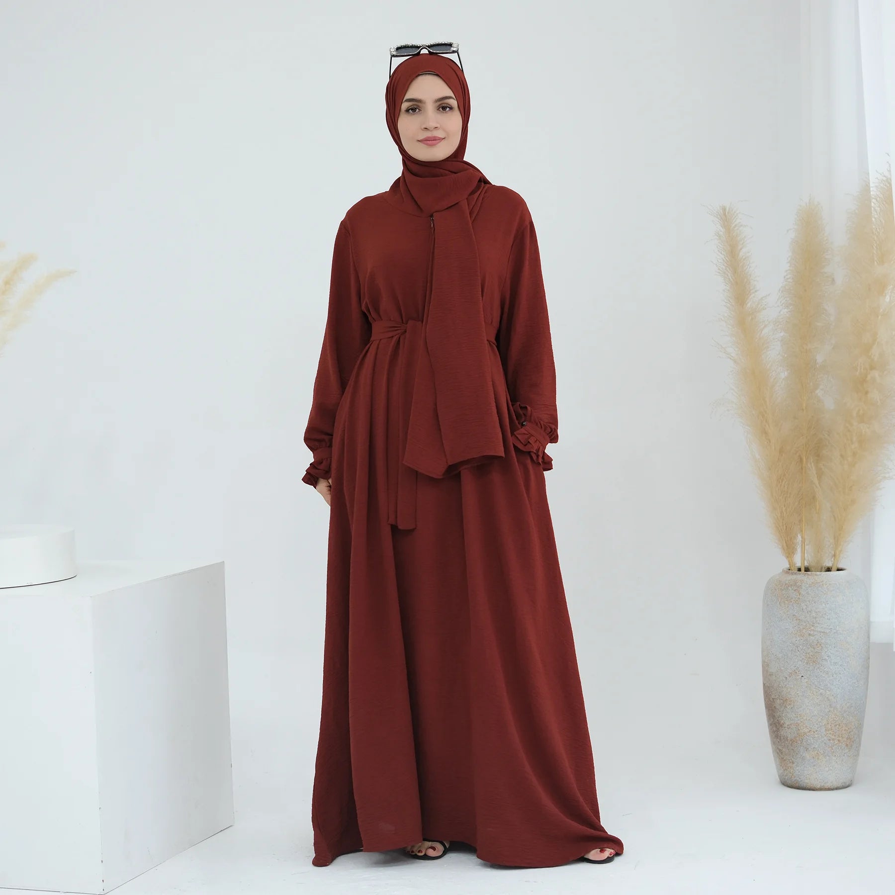 Ramadan Eid Dubai Khimar Abaya Islam Muslim Hijab Dress Prayer Clothes for Women Robe Musulmane Femme Vestido Djellaba Jalabiya