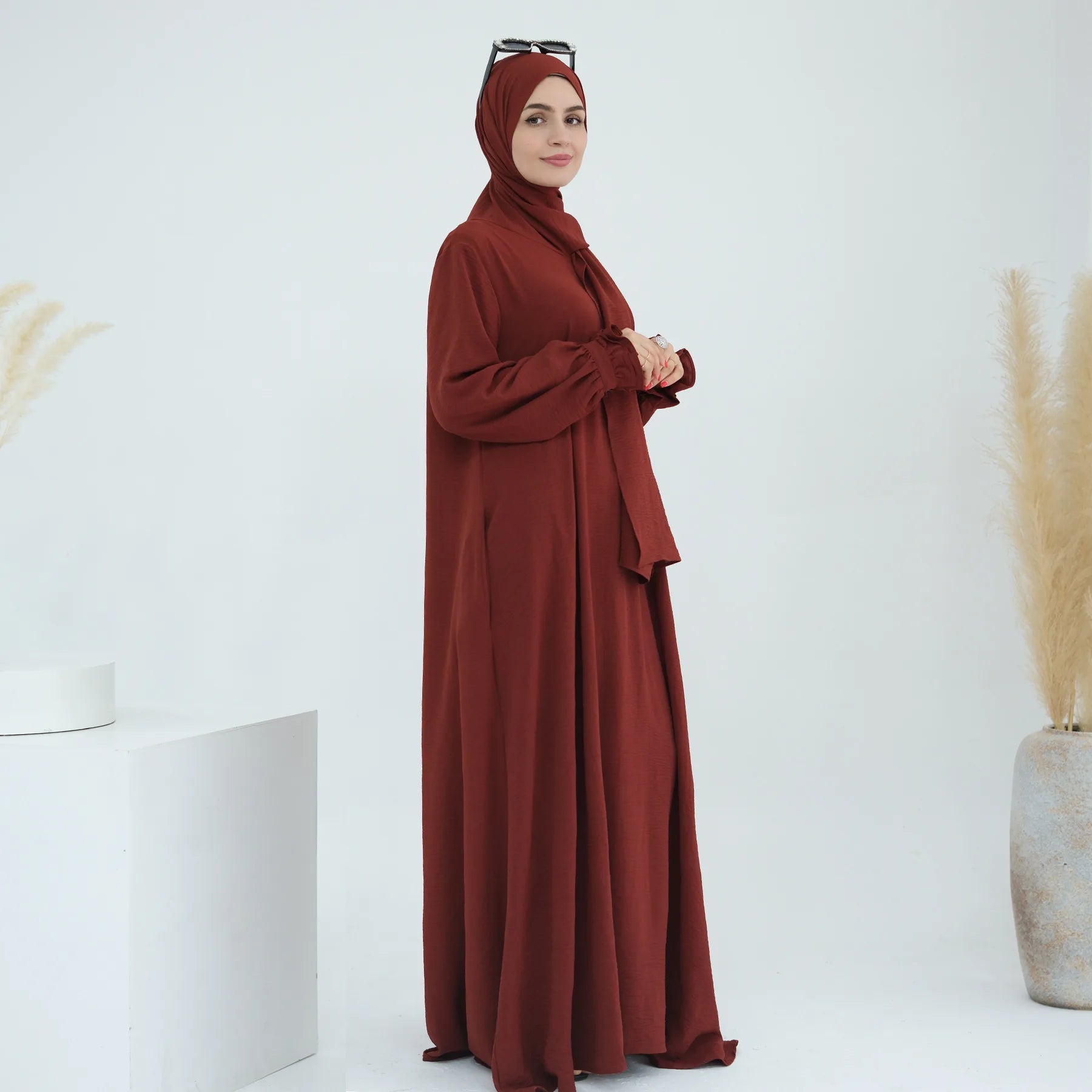 Ramadan Eid Dubai Khimar Abaya Islam Muslim Hijab Dress Prayer Clothes for Women Robe Musulmane Femme Vestido Djellaba Jalabiya