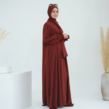 Ramadan Eid Dubai Khimar Abaya Islam Muslim Hijab Dress Prayer Clothes for Women Robe Musulmane Femme Vestido Djellaba Jalabiya