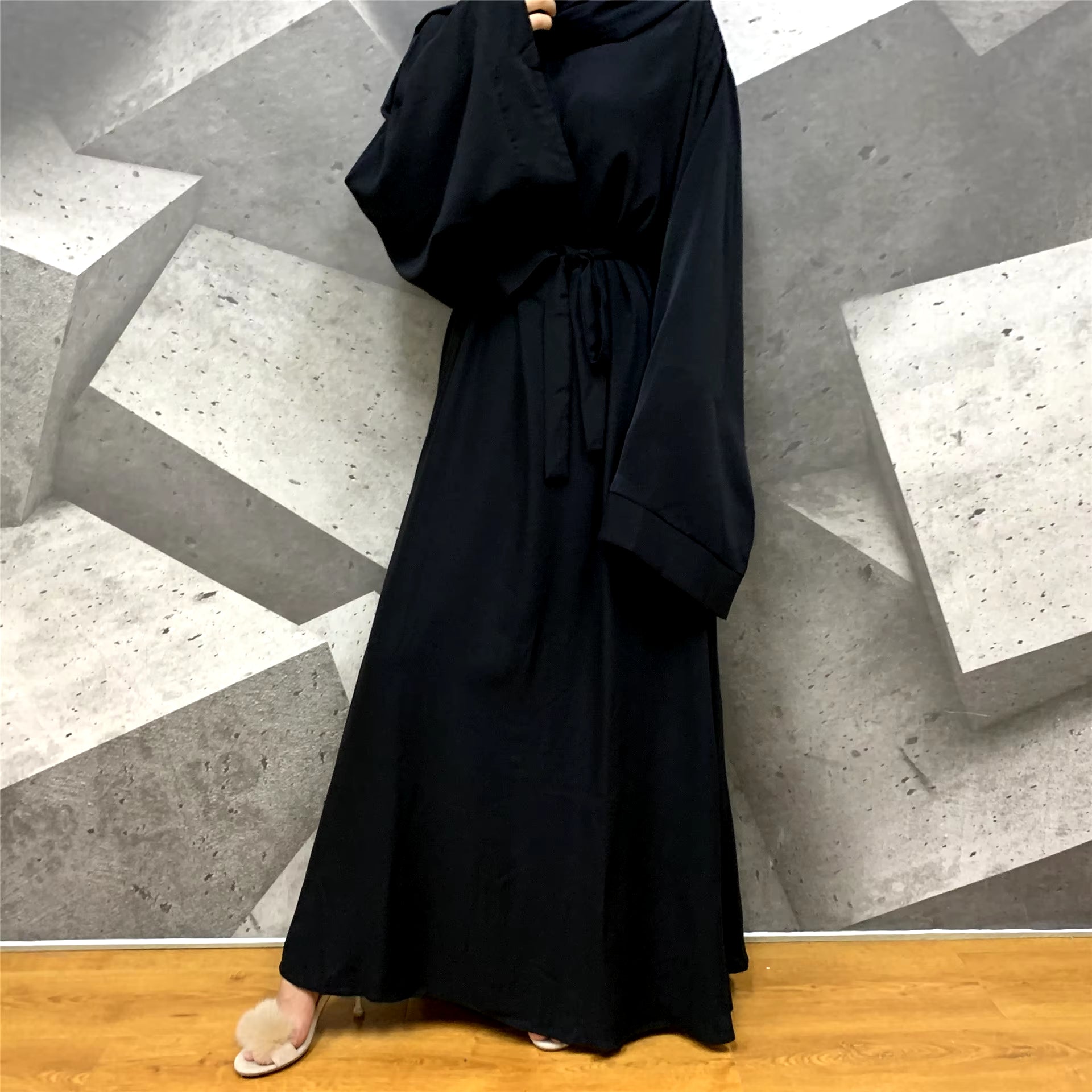 Muslim Fashion Hijab Dubai Abaya Long Dresses Women with Sashes Islam Clothing Abaya African Dresses for Women Musulman Djellaba
